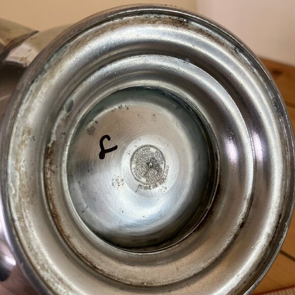 Royal Holland Daalderop Pewter Coffee Pot with Lid Wood Thorn Handle *Dented - Picture 9 of 9